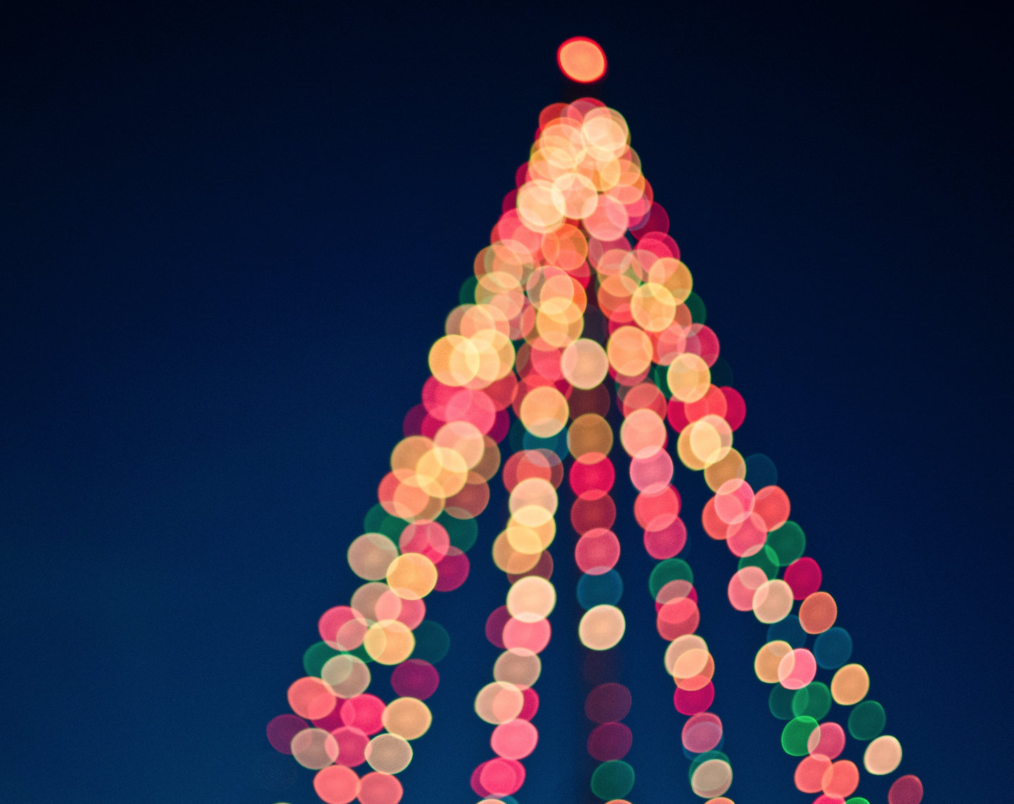 blurred lights on a christmas tree